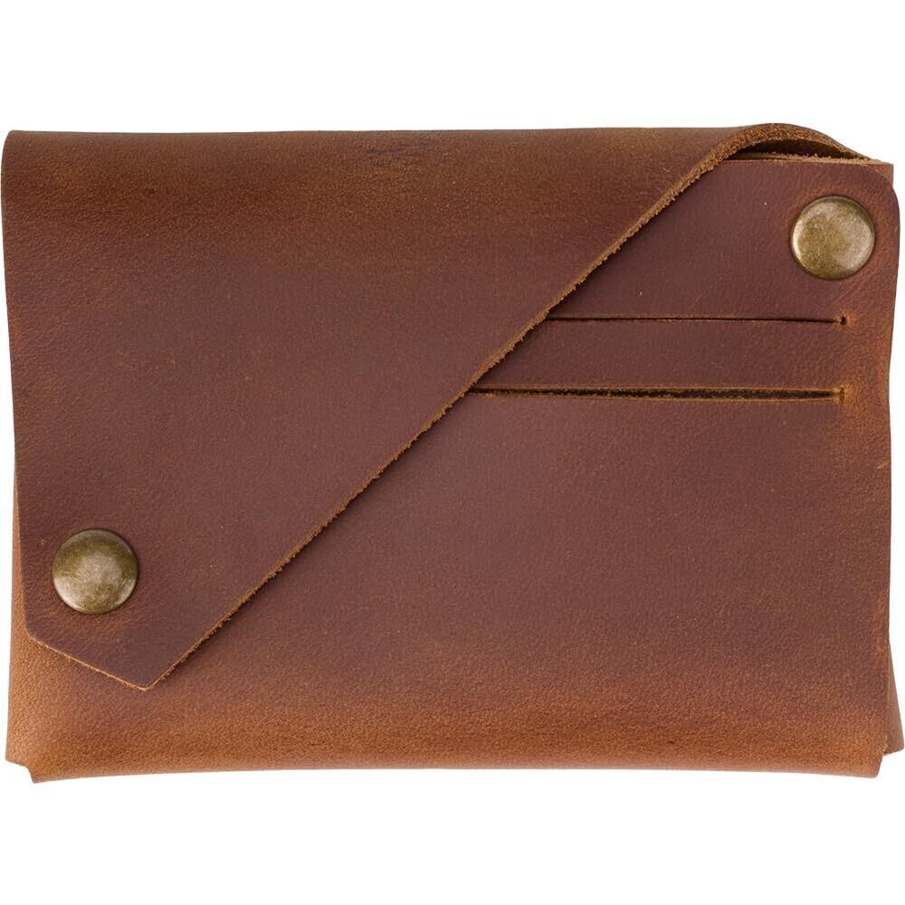 5052 102x75x25mm Leather Mini Card Wallet Crazy Horse Leather Card Purse